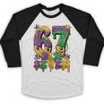 Mardi Gras Six Seven Baseball Drip Number 6 7 Meme Baseball Raglan Shirt Mardi Gras Six Seven Baseball Drip Number 6 7 Meme Baseball Raglan Shirt