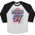Mason 67 Meme Ice Cream Baseball Drip Baseball Raglan Shirt