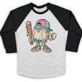 Melted Ice-Cream Baseball Mascot Pastel Pop Baseball Raglan Shirt Melted Ice-Cream Baseball Mascot Pastel Pop Baseball Raglan Shirt