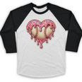 Melting Baseball Drip Heart Softball Player Lover Ice Cream Baseball Raglan Shirt Melting Baseball Drip Heart Softball Player Lover Ice Cream Baseball Raglan Shirt