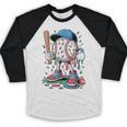 Melting Slime Sprinkle Baseball Mascot With Bat Baseball Raglan Shirt Melting Slime Sprinkle Baseball Mascot With Bat Baseball Raglan Shirt