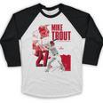 Mike Trout Los Angeles A MLB Baseball Players MLBMTR304N Baseball Raglan Shirt