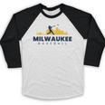 Milwaukee Baseball Minimalist City Skyline Baseball Lover Baseball Raglan Shirt Milwaukee Baseball Minimalist City Skyline Baseball Lover Baseball Raglan Shirt