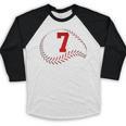 Number 7 Years Baseball 7TH Birthday Baseball Raglan Shirt Number 7 Years Baseball 7TH Birthday Baseball Raglan Shirt