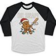 Oh Snap Gingerbreadman Christmas Baseball Humor Baseball Raglan Shirt