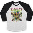 Respect The Drip Mardi Gras Baseball Ice Cream Boys Carnival Baseball Raglan Shirt