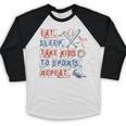 Retro Eat Sleep Take Kids To Sports Repeat Game Day Baseball Baseball Raglan Shirt Retro Eat Sleep Take Kids To Sports Repeat Game Day Baseball Baseball Raglan Shirt