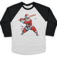 Santa Playing Baseball Christmas Candy Cane Fun Xmas Holiday Baseball Raglan Shirt Santa Playing Baseball Christmas Candy Cane Fun Xmas Holiday Baseball Raglan Shirt
