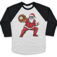 Santa Playing Baseball Baseball Lover Baseballer Xmas Baseball Raglan Shirt Santa Playing Baseball Baseball Lover Baseballer Xmas Baseball Raglan Shirt