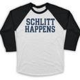 Schlitt Happens NY Bronx I Heart Baseball Apparel Baseball Raglan Shirt
