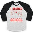 I Scored 6733 100th Days Of School Baseball Six Seven Meme Baseball Raglan Shirt I Scored 6733 100th Days Of School Baseball Six Seven Meme Baseball Raglan Shirt