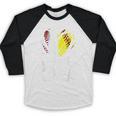 Senior Papa Class Of 2026 Baseball Softball Graduation Heart Baseball Raglan Shirt