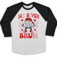 Six Seven 67 Bruh 6 7 Meme Baseball Ice Cream Drip Valentine Baseball Raglan Shirt