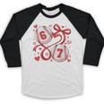 Six Seven Baseball Lover Sports Red Heart Bow Valentine Girl Baseball Raglan Shirt Six Seven Baseball Lover Sports Red Heart Bow Valentine Girl Baseball Raglan Shirt