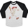 Skeleton Batting Baseball Halloween Boys Men Kids Baseball Raglan Shirt
