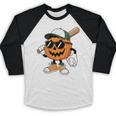 Spooky Jack O Lantern Baseball Halloween Costumes Boys Baseball Raglan Shirt