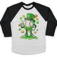 St Patrick Day Baseball Drip Ice Cream Baseball Baseball Raglan Shirt St Patrick Day Baseball Drip Ice Cream Baseball Baseball Raglan Shirt