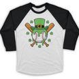 St Patricks Day Baseball Drip Ice Cream Baseball Home Plate Baseball Raglan Shirt