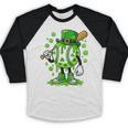 St Patricks Day Shamrock Baseball Drip Icecream Irish Boys Baseball Raglan Shirt