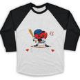 Stealing Hearts & Bases Valentine’s Day Baseball Love Baseball Raglan Shirt