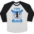 T1D Warrior Baseball Drip Diabetes Awareness Blue Ribbon Baseball Raglan Shirt T1D Warrior Baseball Drip Diabetes Awareness Blue Ribbon Baseball Raglan Shirt