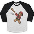 Ugly Christmas Sweater Gingerbread Baseball Toddler Kids Baseball Raglan Shirt