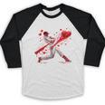 Valentine Baseball Player Drip Baseball Raglan Shirt