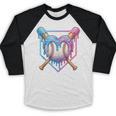 Valentines Baseball Heart Dripping Ice Cream Gen Z Alpha Baseball Raglan Shirt Valentines Baseball Heart Dripping Ice Cream Gen Z Alpha Baseball Raglan Shirt