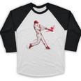 Valentines Day Baseball Batter Silhouette Heart For Men Boys Baseball Raglan Shirt