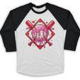 Valentines Day Baseball Boys Ice Cream Drip Heart Youth Kids Baseball Raglan Shirt