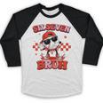 Valentines Day Baseball Six Seven 67 Meme Heart Baseball Dab Baseball Raglan Shirt