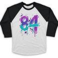 Vintage Baseball 84 Number Baseball Raglan Shirt Vintage Baseball 84 Number Baseball Raglan Shirt