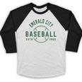 Wizard Of Oz Emerald City Baseball Costume Halloween Baseball Raglan Shirt Wizard Of Oz Emerald City Baseball Costume Halloween Baseball Raglan Shirt