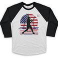 Women's Batter Patriotic American Flag Baseball Silks Baseball Raglan Shirt Women's Batter Patriotic American Flag Baseball Silks Baseball Raglan Shirt