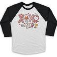 XOXO Physical Education Valentines Day Baseball Football Men Baseball Raglan Shirt