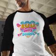 100 Days Of School Baseball Drip Ice Cream Costume Teachers Baseball Raglan Shirt