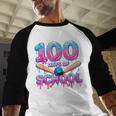 100 Days Of School Baseball Dripping Ice Cream 100th Day Baseball Raglan Shirt 100 Days Of School Baseball Dripping Ice Cream 100th Day Baseball Raglan Shirt