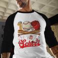 100 Days Of School Baseball Player Sports Game Teacher Kid Baseball Raglan Shirt