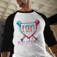 100 Days Of School Boy Kids Baseball Ice Cream Drip Teacher Baseball Raglan Shirt
