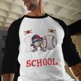 100 Days Of School Dabbing Baseball Hit Student Kids Boys Baseball Raglan Shirt