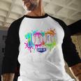 100 Days Of School Dripping Baseball Boys Kids Teacher Baseball Raglan Shirt