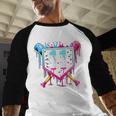 11th Birthday Boys Baseball Ice Cream Drip Boys Baseball Baseball Raglan Shirt