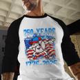 250 Years 1776 2026 250th Baseball American Flag 4th Of July Baseball Raglan Shirt