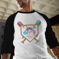 3rd Third Birthday Baseball Bat Ice-Cream Drip 3yrs Old Boys Baseball Raglan Shirt