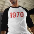 55 Year Old 1970 Classic Baseball Fan 55th Birthday Baseball Raglan Shirt