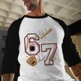 6 Year Old Birthday 67 Trend Baseball Now I’m 6 Next Year 7 Baseball Raglan Shirt