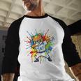 67 Baseball Dabbing Cat 6 7 Dripping Ice Cream Meme Baseball Raglan Shirt