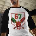 67 Baseball Drip Christmas Meme Six Seven Gen Alpha Slang Baseball Raglan Shirt