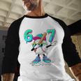67 Meme Six Seven 6 7 Meme Dab Baseball Ice Cream Drip Baseball Raglan Shirt