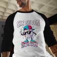 67 Meme Six Seven Bruh Baseball Ice Cream Drip Baseball Raglan Shirt